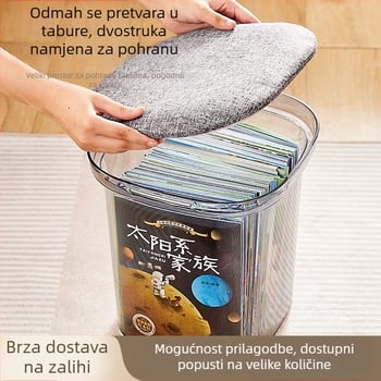 Prozirna plastična stolić za skladištenje, kućna upotreba, višenamjenski stolić za pohranu igračaka i cipela