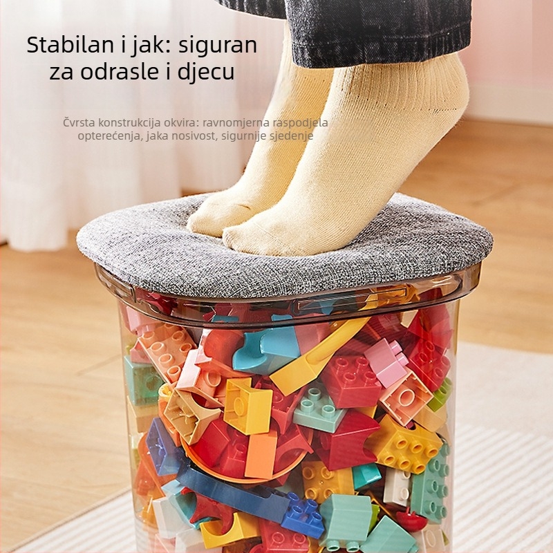 Prozirna plastična stolić za skladištenje, kućna upotreba, višenamjenski stolić za pohranu igračaka i cipela