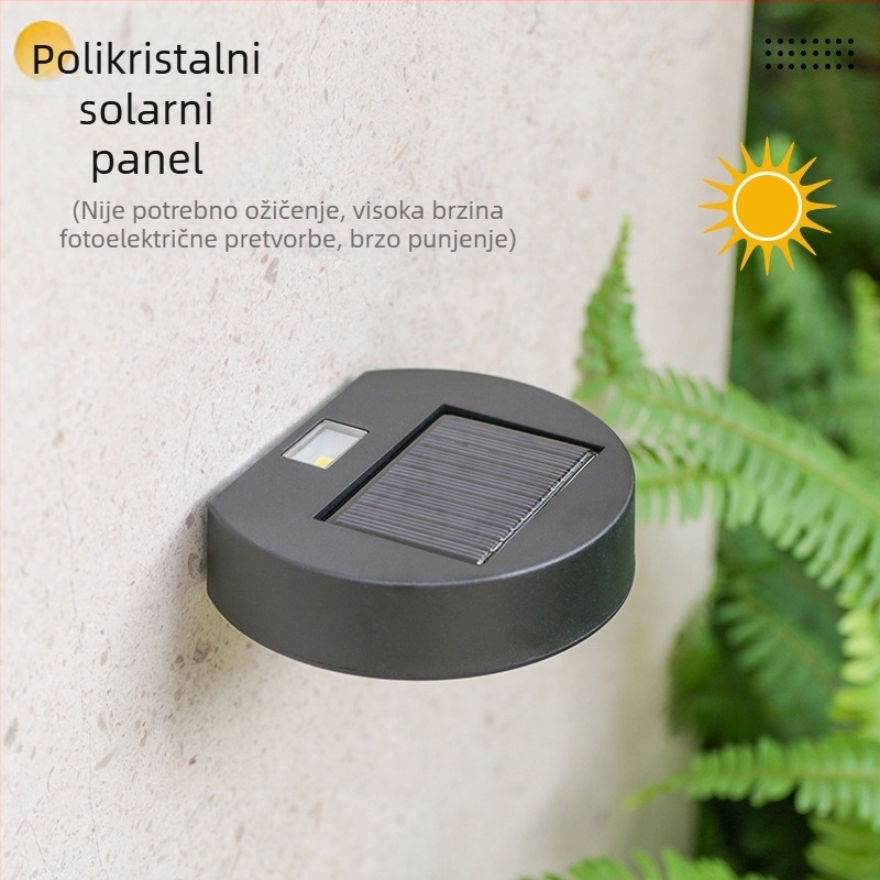 Solarna zidna svjetiljka za dvorište – dekorativna vanjska zidna svjetiljka sa svjetlom gore i dolje