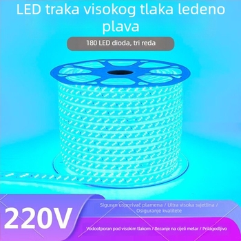 LED traka ljubičasto-ružičaste boje, 220V, dekorativno osvjetljenje za dom, romantično i kreativno osvjetljenje za KTV, jako svijetlo, vodootporno za vanjsku uporabu