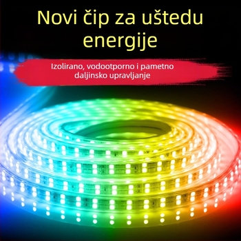 LED neonska traka za kućnu upotrebu, daljinsko upravljanje, višebojna, vodootporna, RGB, 220V, promjena boje, za dnevni boravak i vanjsku upotrebu