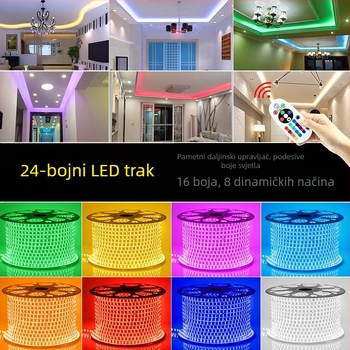 LED neonska traka za kućnu upotrebu, daljinsko upravljanje, višebojna, vodootporna, RGB, 220V, promjena boje, za dnevni boravak i vanjsku upotrebu