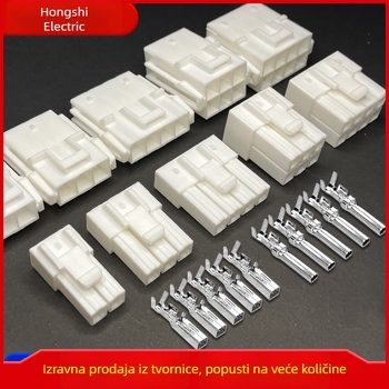 Visokonaponski konektor, dvopolni zračni spoj, trodijelni muško-ženski spoj, četveropolna utičnica, rastojanje 6,2 mm