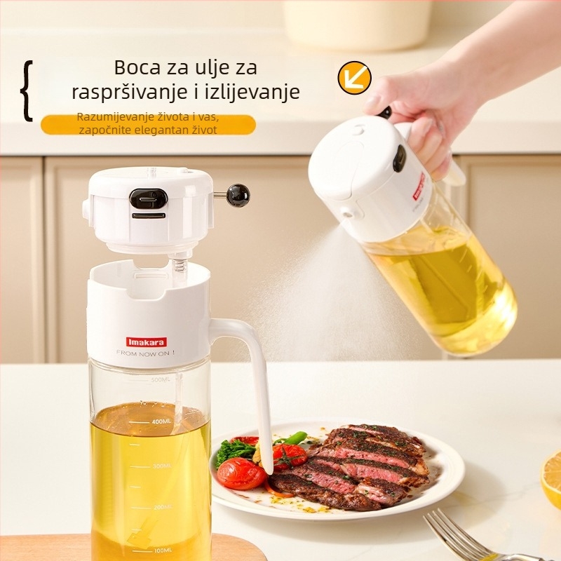 Set bočica za začine sa zatvorenim izljevima za sojin sos, ocat i ulje – podesivi protok izlijevanja