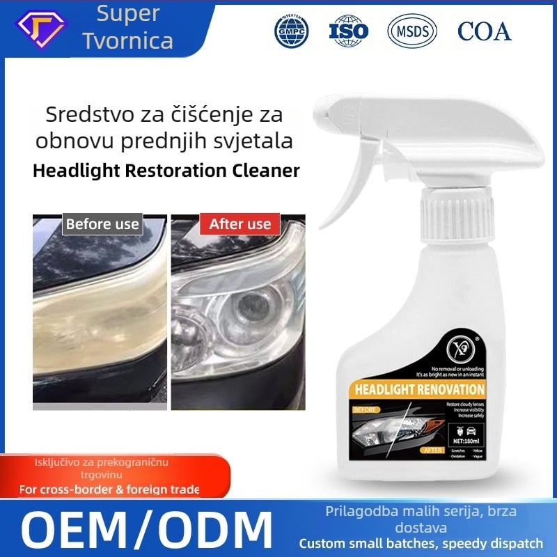 Tekućina za obnovu automobijskih farova – uklanjanje oksidacije, žutila i ogrebotina, čišćenje i poliranje kućišta farova