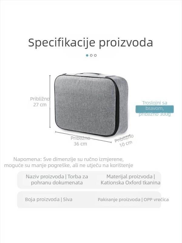 Višeslojna vodootporna torbica za dokumente za putovanja – putovnica i osobna iskaznica