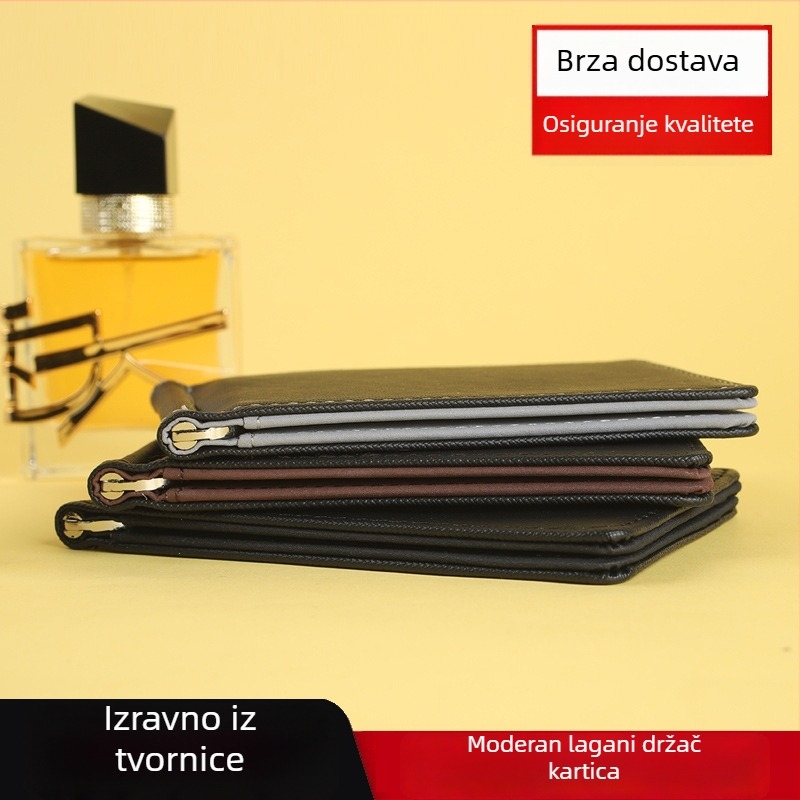 PU kožni novčanik s držačem kartica i klipom za novac – klasičan unisex dizajn
