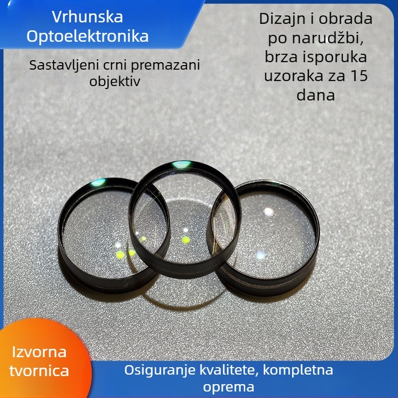 Akromatska dvostruka leća s ljepilom optičkog stakla; elementi objektiva, prizma i konveksna leća