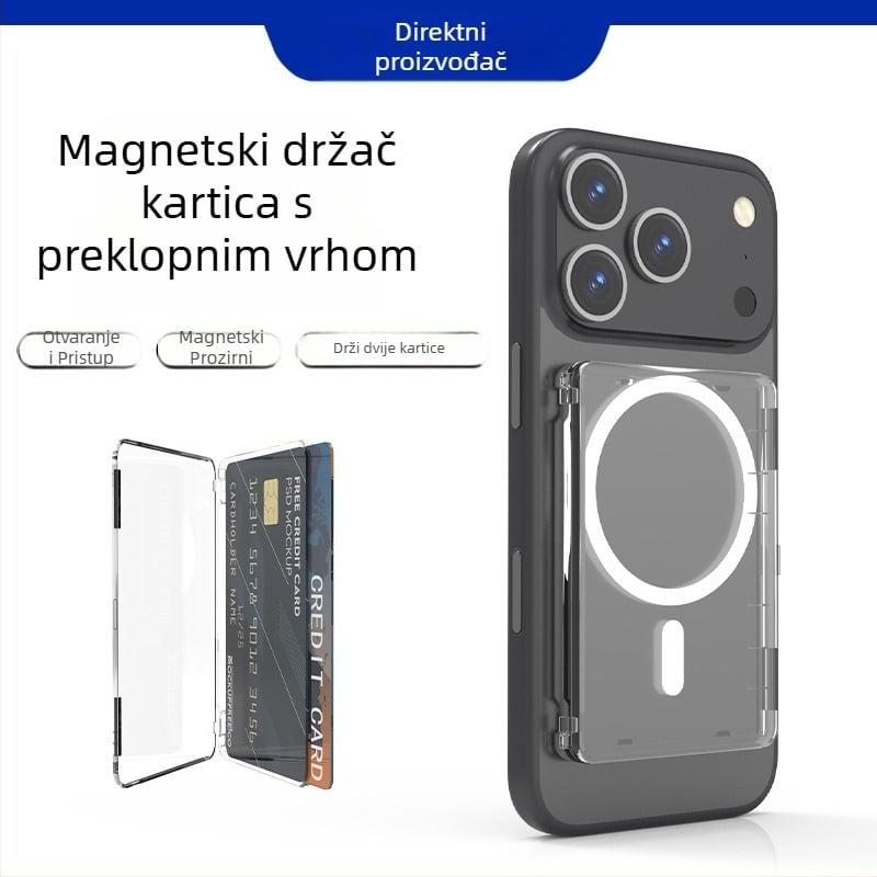 Magnetski samoljepivi držač kartice s prozirnim stražnjim dijelom, za ID, studentske kartice i pohranu fotografija