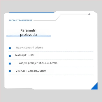Kónijska prizma za laserske mjeračke instrumente visoke preciznosti – komponente