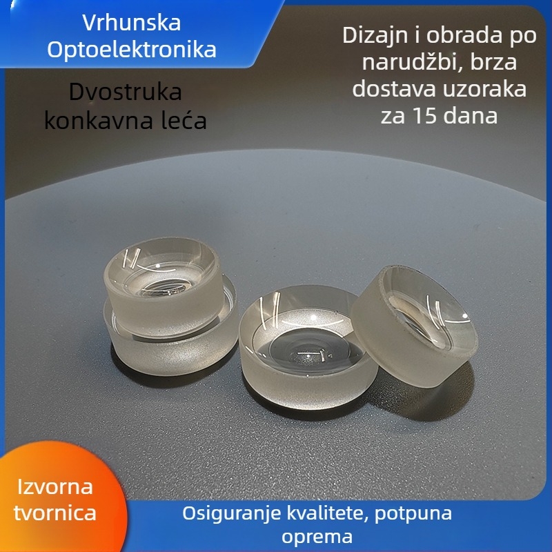 Dvostruka konkavna leća, achromatska leća od stakla K9 za optičke instrumente