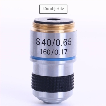 Optički mikroskop s 185-achromatskim bakrenim objektivima, 4x, 10x, 40x, 100x