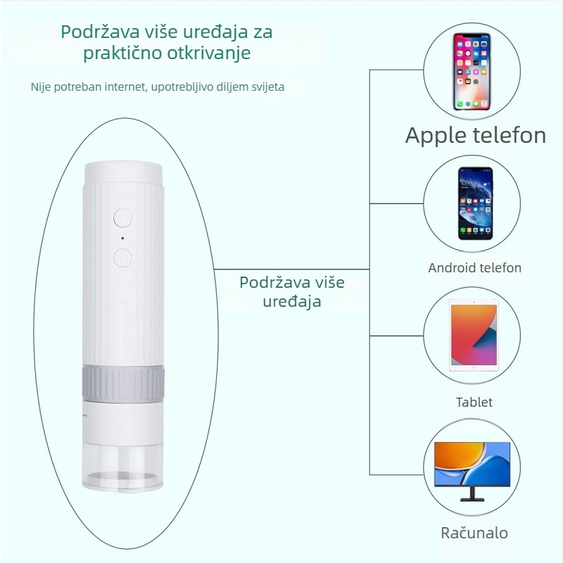 Bežični Wi-Fi digitalni mikroskop s 1000× povećanjem, kompaktn alat za popravak i testiranje