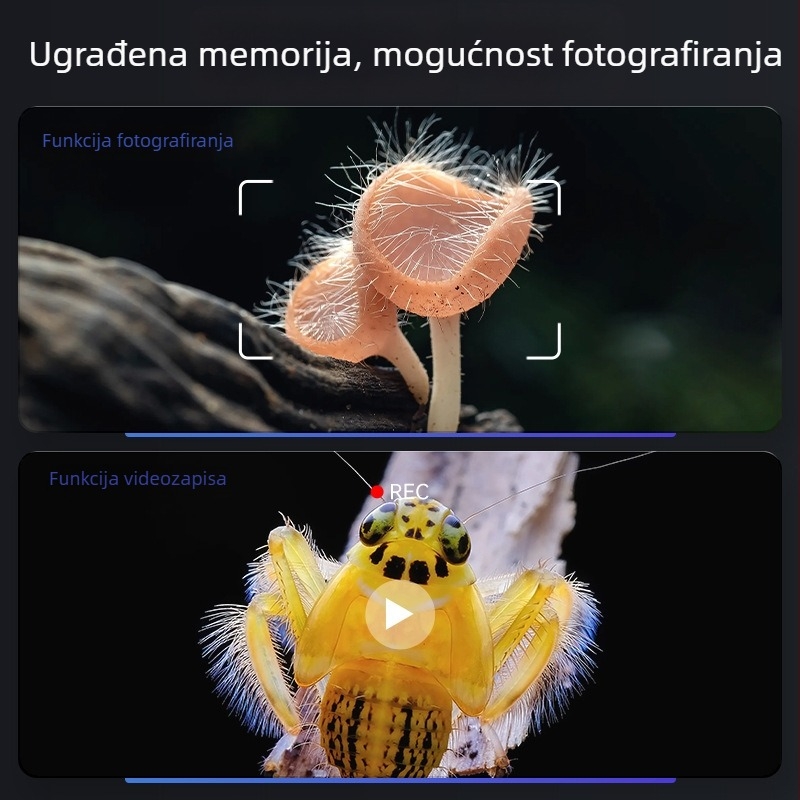 Digitalni mikroskop s HD zaslonom od 4,3 inča, 1000x povećanjem, 2 MP senzor, za laboratorijsku upotrebu