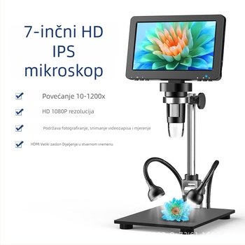 HDMI 7-inčni digitalni mikroskop s IPS zaslonom, industrijski širokougaoni povećivač za popravak mobitela