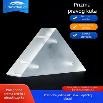 Pravokutna trokutasta prizma s visokom preciznošću optičke leće, 99% prolaska svjetla i reflektirajući sloj za usmjeravanje laserskog snopa