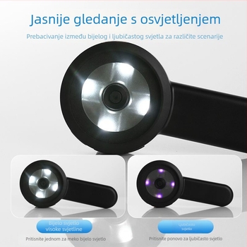 Punjaiva HD ručna povećala za antikni nakit s LED rasvjetom, 100× povećanje, identifikacija dijamanata, GIA pojas kod i čistoća