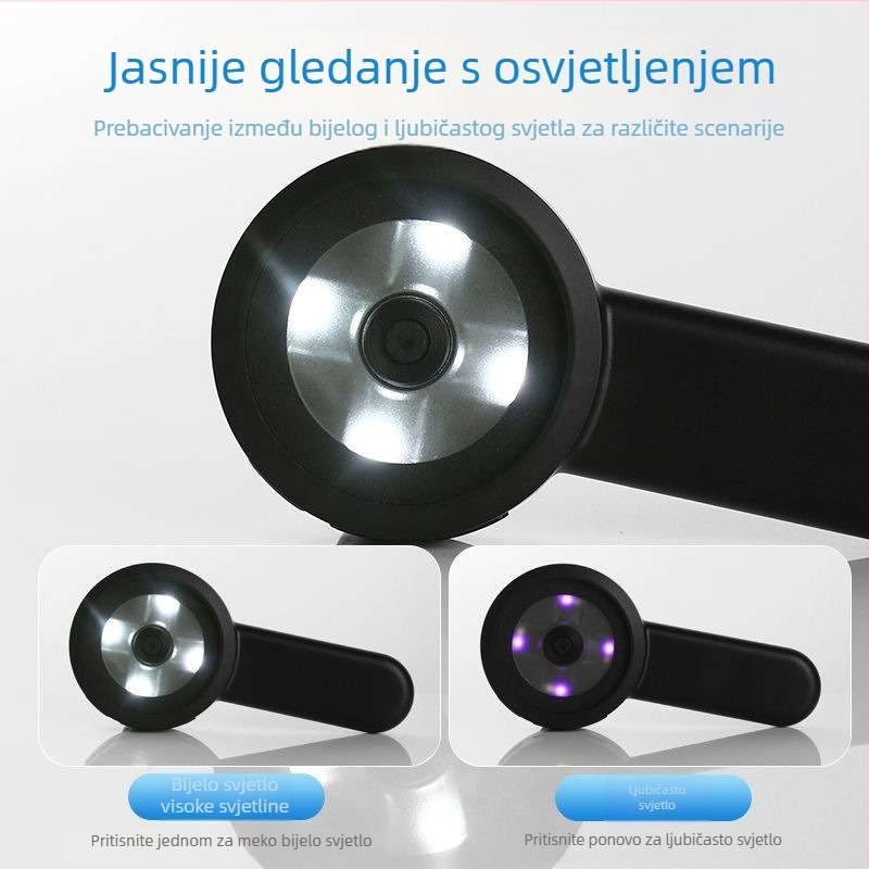Punjaiva HD ručna povećala za antikni nakit s LED rasvjetom, 100× povećanje, identifikacija dijamanata, GIA pojas kod i čistoća