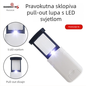 Prijenosna LED pravokutna izvlačna lupa za identifikaciju nakita, kulturnih relikvija i antikviteta 94535