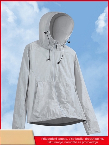 UPF50+ unisex ljetna jakna od najlona Ice Silk, brzo sušenje, UV zaštita, mogućnost tiskanja logotipa