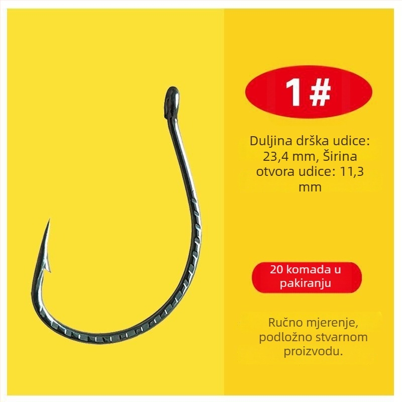 Kirin ojačani udica br. 8003 za varalicu — jednostruka udica za wacky rig s mekim crvom