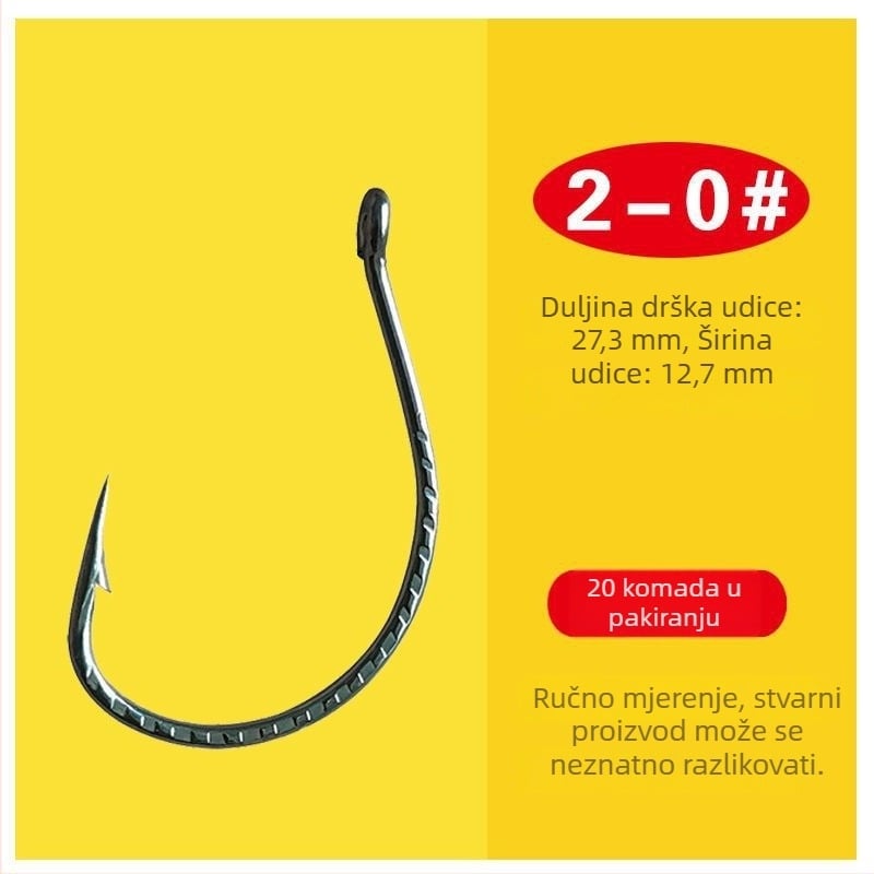 Kirin ojačani udica br. 8003 za varalicu — jednostruka udica za wacky rig s mekim crvom