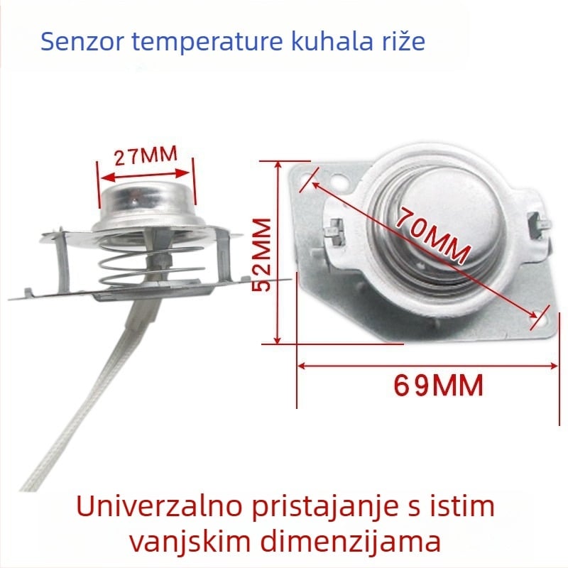 Senzor temperature za rižar i termostat za lonac s tlakom, s kabelskim magnetskim jezgrom, dvostruki limitator temperature, pribor za električno kuhanje, 50 kΩ otpor