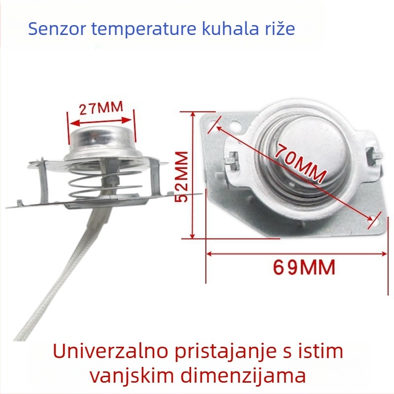 Senzor temperature za rižar i termostat za lonac s tlakom, s kabelskim magnetskim jezgrom, dvostruki limitator temperature, pribor za električno kuhanje, 50 kΩ otpor
