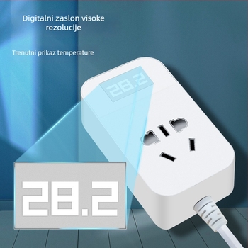 Pametni regulator temperature za akvarij s prekidačem i utorom za sondu, digitalni prikaz
