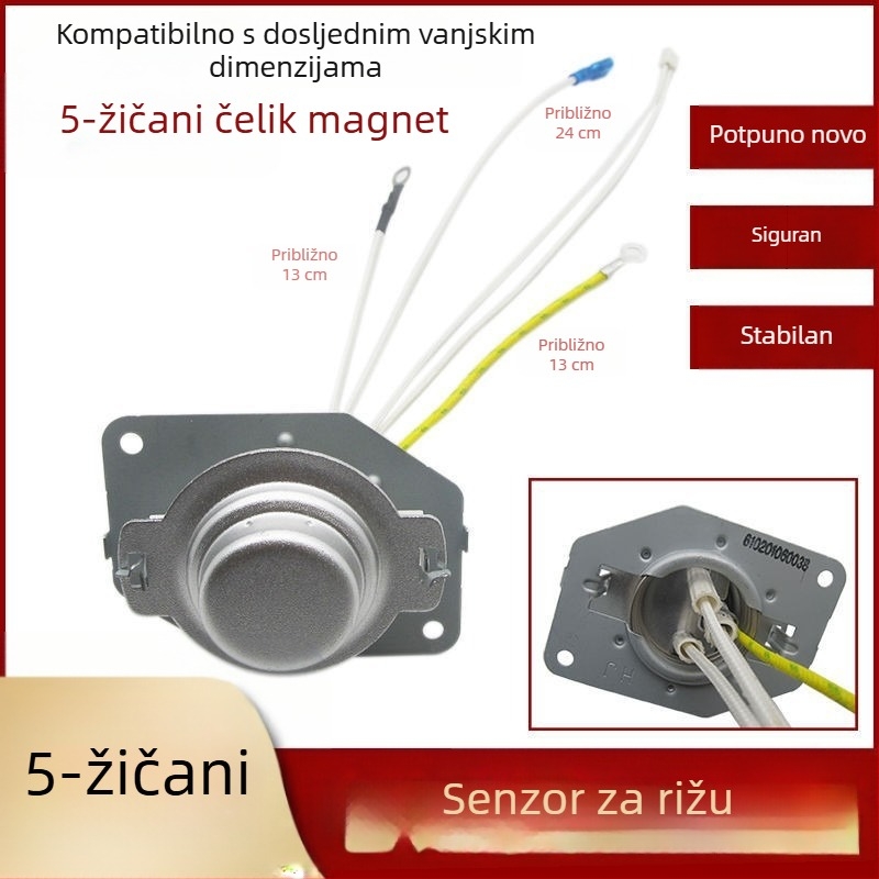 5-žični senzor temperature za rižar, s dnom od magnetskog čelika i pet-žični termostatski limiter temperature – dodatak za električni lonac pod pritiskom