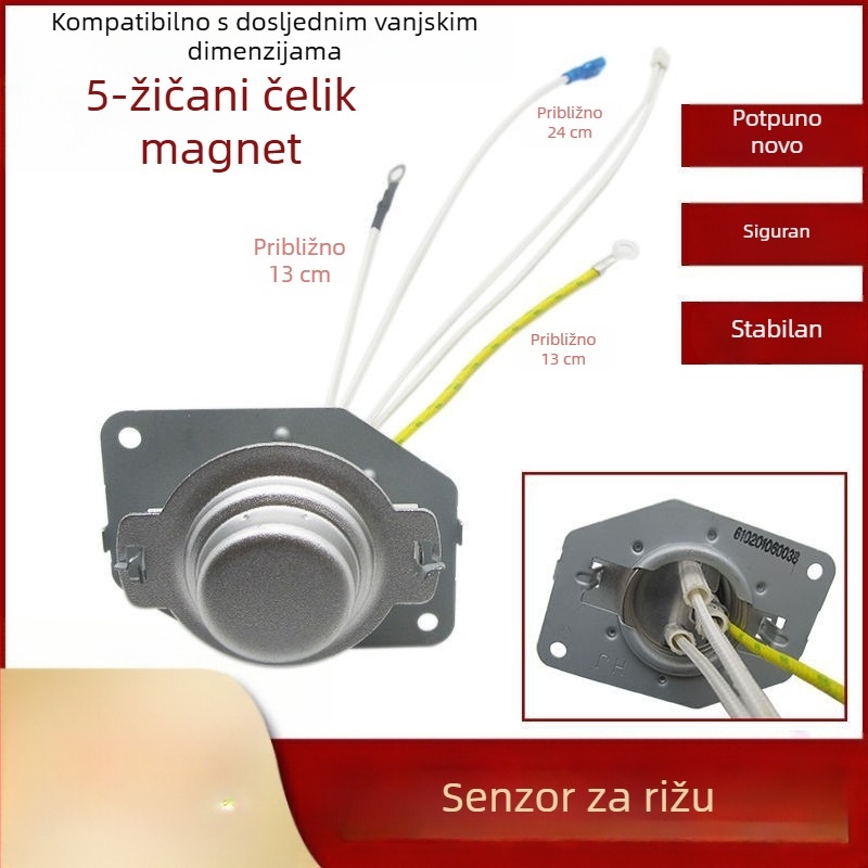 5-žični senzor temperature za rižar, s dnom od magnetskog čelika i pet-žični termostatski limiter temperature – dodatak za električni lonac pod pritiskom