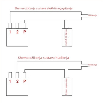 Mehanički regulator temperature za hladnjak i zamrzivač, univerzalni gumbasti termostat ±30°C
