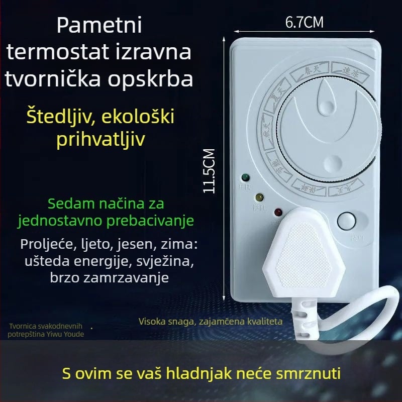 Termostat za hladnjak njemačke kvalitete, univerzalna kompatibilnost, tajmer i ušteda energije