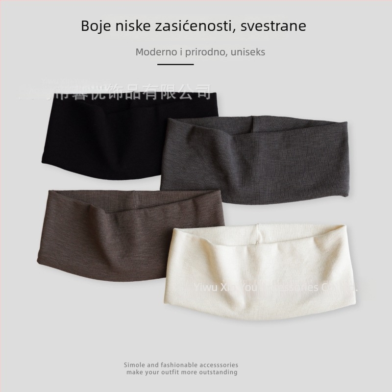 Unisex sportska čelenka, jednobojna, široki rub, upija znoj