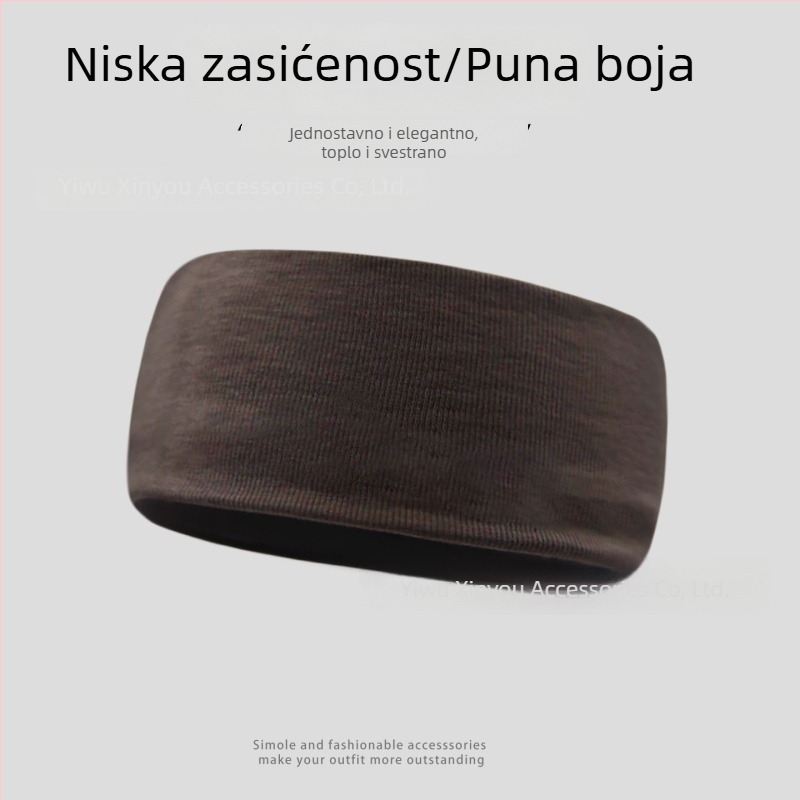 Unisex sportska čelenka, jednobojna, široki rub, upija znoj