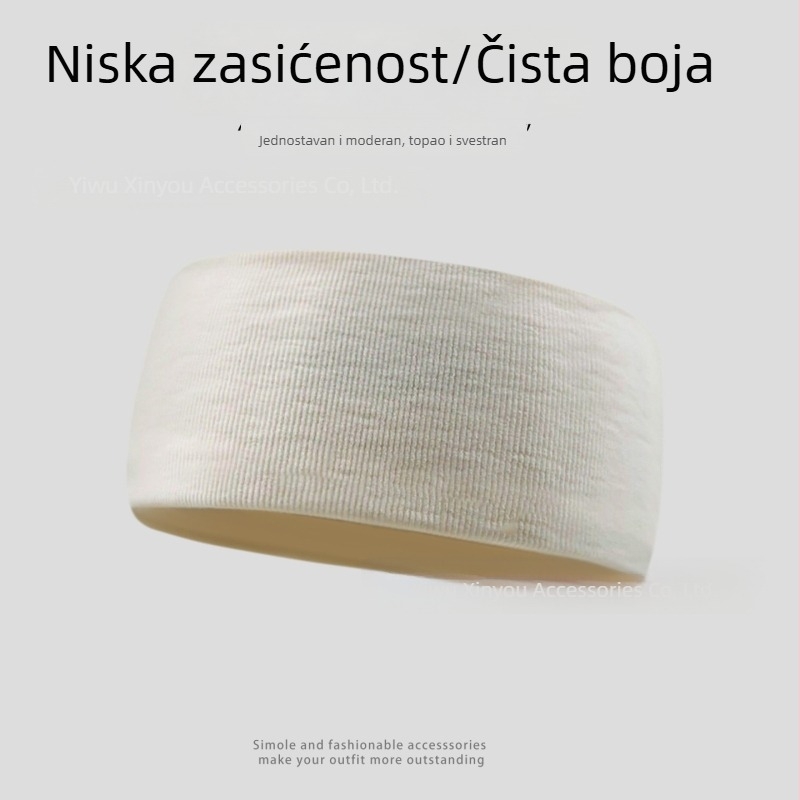 Unisex sportska čelenka, jednobojna, široki rub, upija znoj