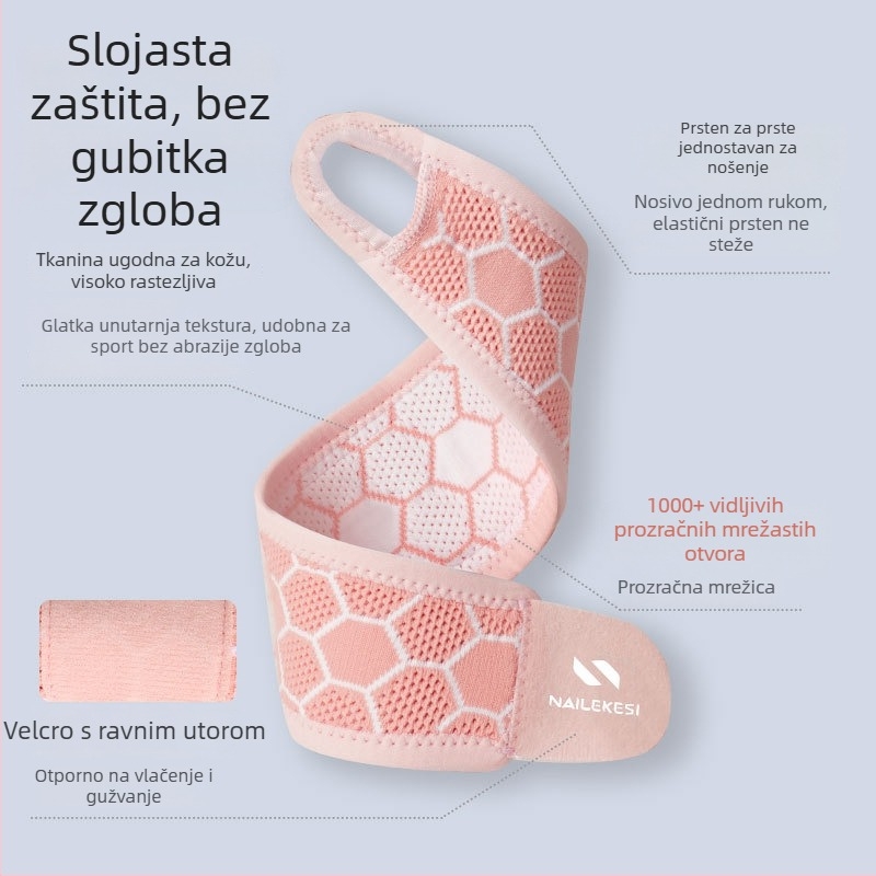 Tanka sportska narukvica za zapešće sa zaštitom tetive, lagani fitness dodatak