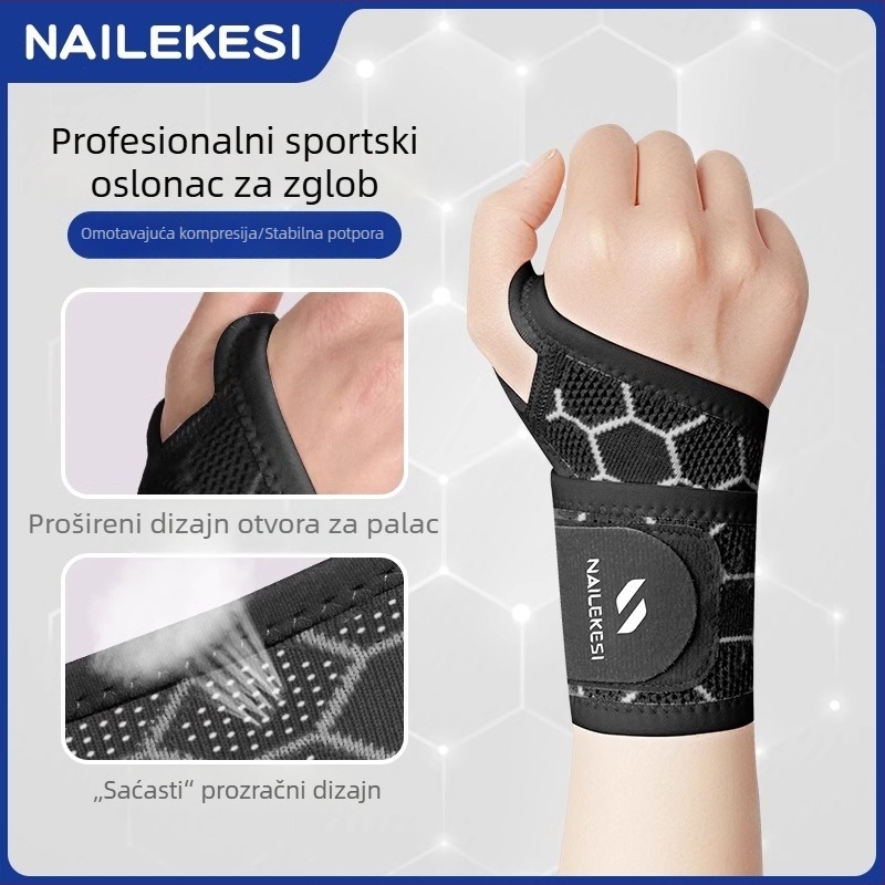 Tanka sportska narukvica za zapešće sa zaštitom tetive, lagani fitness dodatak