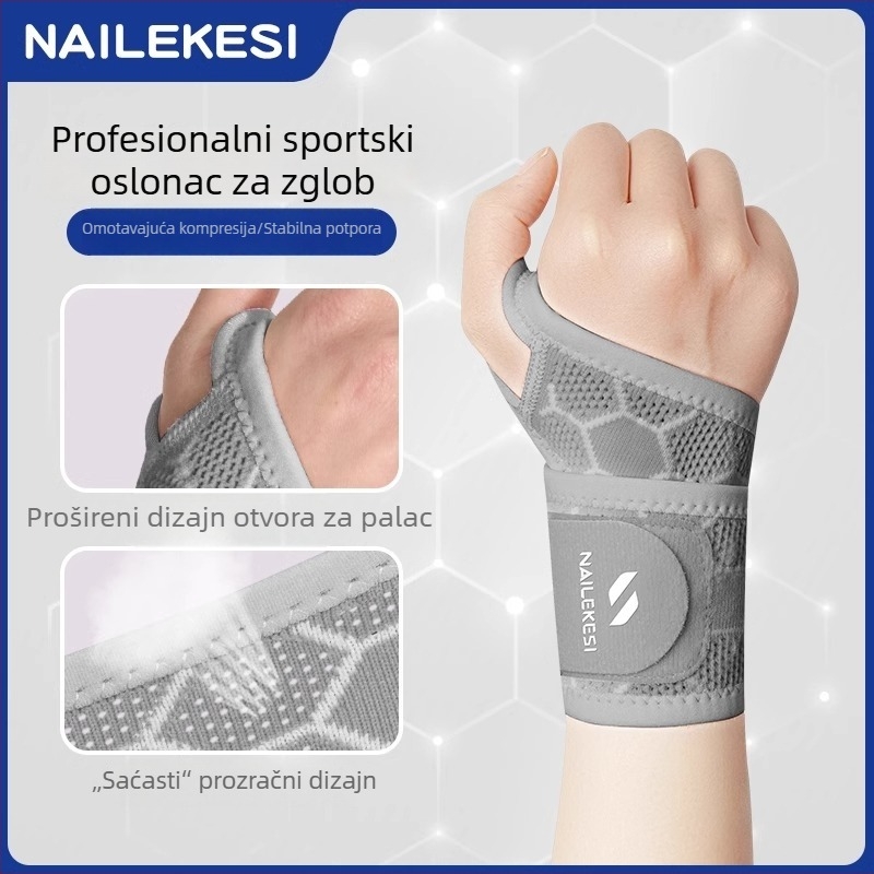 Tanka sportska narukvica za zapešće sa zaštitom tetive, lagani fitness dodatak
