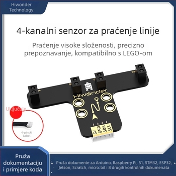 Phantom četverokanačni senzor za praćenje linije – modul za inteligentni mali automobil robot s infracrvenim prepoznavanjem crno-bijele linije