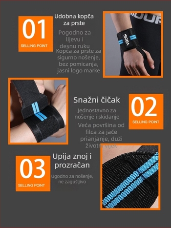 VBOSI kompresijski zaštitnik zgloba za odrasle – vanjska traka za trening snage i atletiku