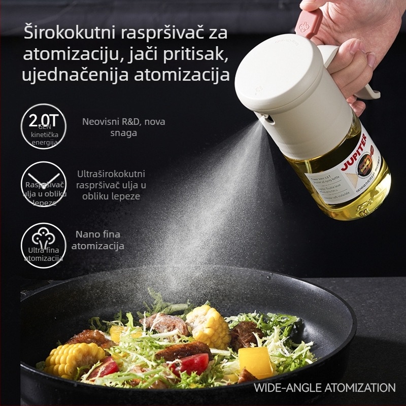 Staklena sprej boca za ulje Jupiter – zapečaćena, bez curenja, raspršivanje širokog kuta, za sojin sos, ocat i ulje