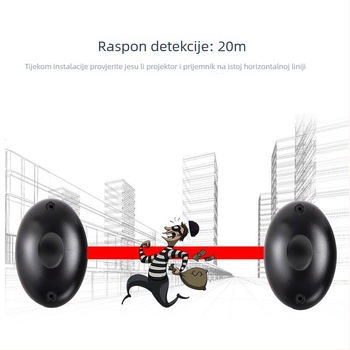 20 m infracrveni detektor s jednim snopom, senzor protiv zapinjanja za barijeru i automatska vrata
