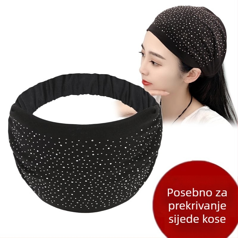 K4 ženska čelenka u korejskom stilu sa kristalima za jogu i sport