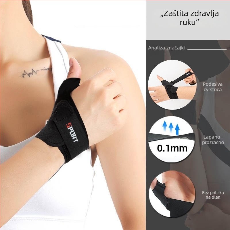 Prozračan zaštitnik zapešća, tanak, za jogu, košarku, badminton i fitness