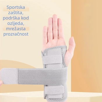 Sportski zglobni štitnik za zapešće s aluminijskom pločom za potporu, podesivi remen, zaštita od uganuća