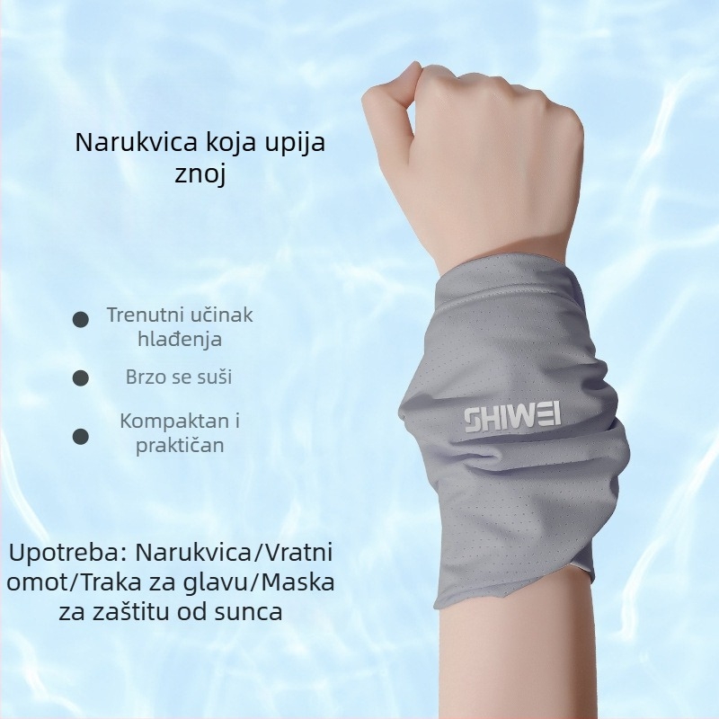 Sportska narukvica za zapešće za žene i muškarce, ručnik-stil, upija znoj, brzo suši, Ice Silk hlađenje, prozračna, pogodna za trčanje i trening