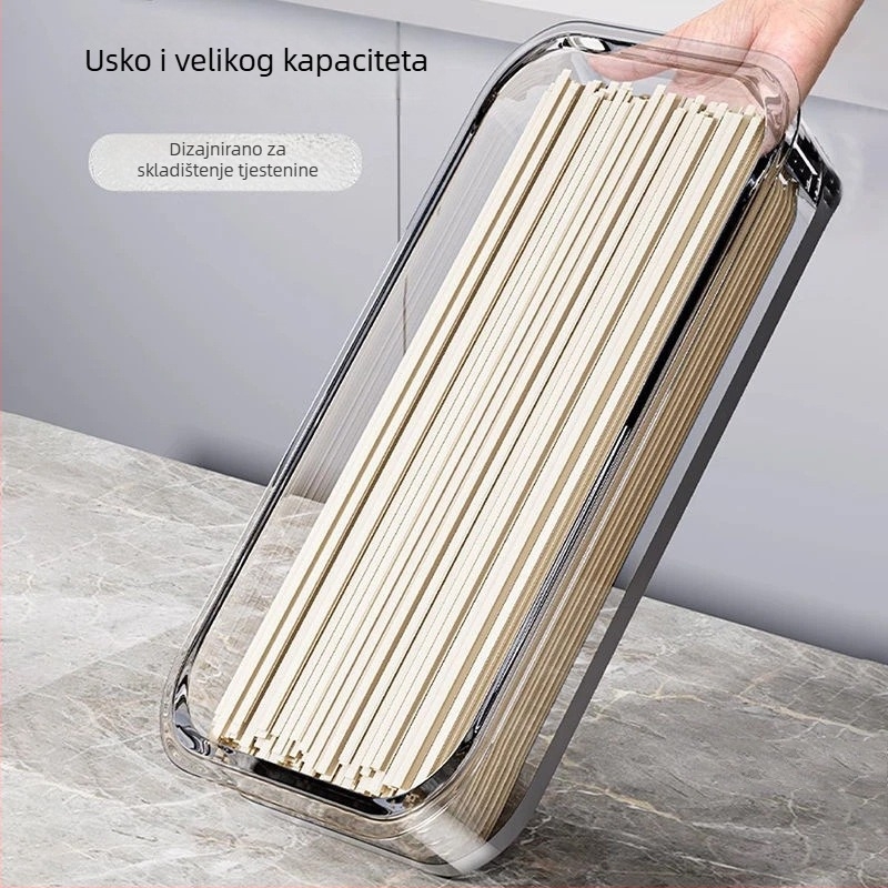 Kutija za pohranu tjestenine i rezanaca, prehrambene kvalitete, otporna na insekte, čvrsto zatvaranje, za očuvanje svježine u hladnjaku