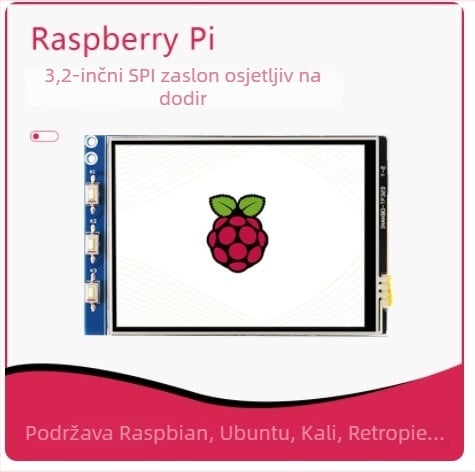 3,2-inčni LCD dodirni zaslon za Raspberry Pi, kompatibilan s Raspberry Pi 2 i 3