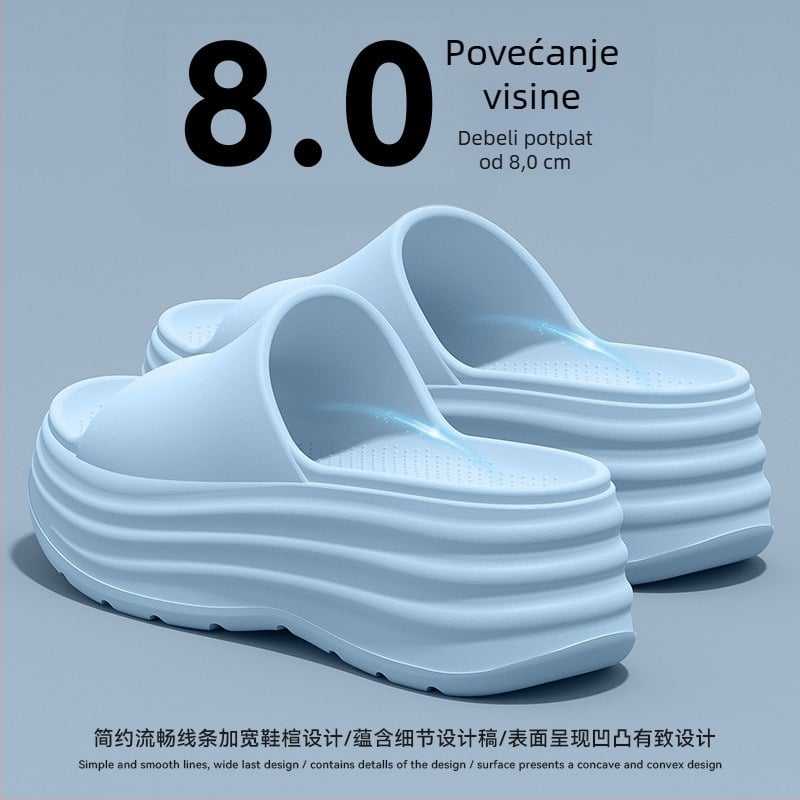 Ženske EVA sandale s debelim potplatom, ljetni model 2025, platforma za plažu, otporne na habanje, protuklizne, bez mirisa